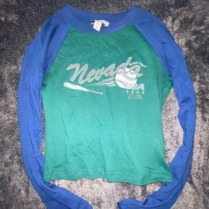 Cropped baseball long sleeve